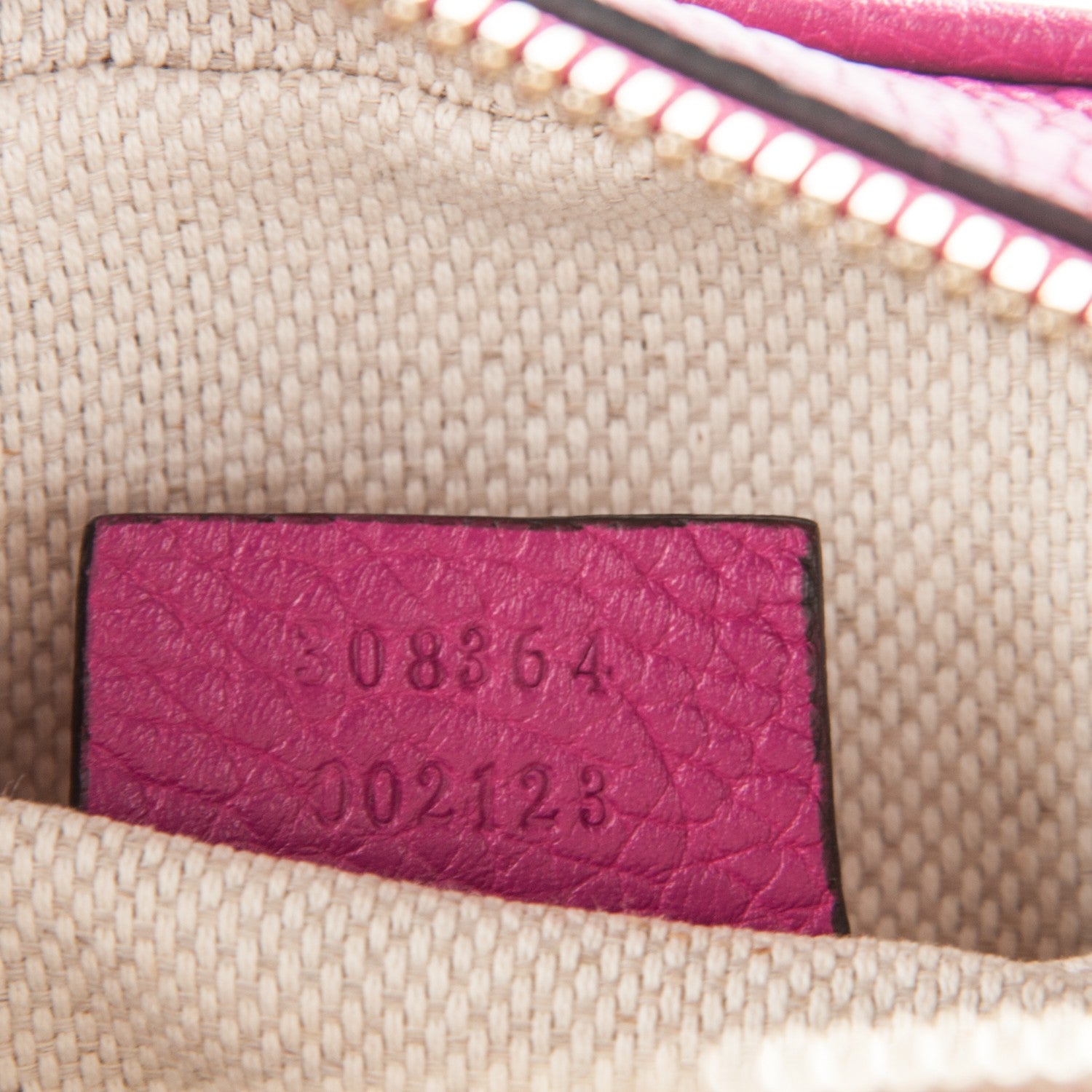 Gucci Pebbled Calfskin Small Soho Disco Bag Bright Bougainvillea 7 of 7