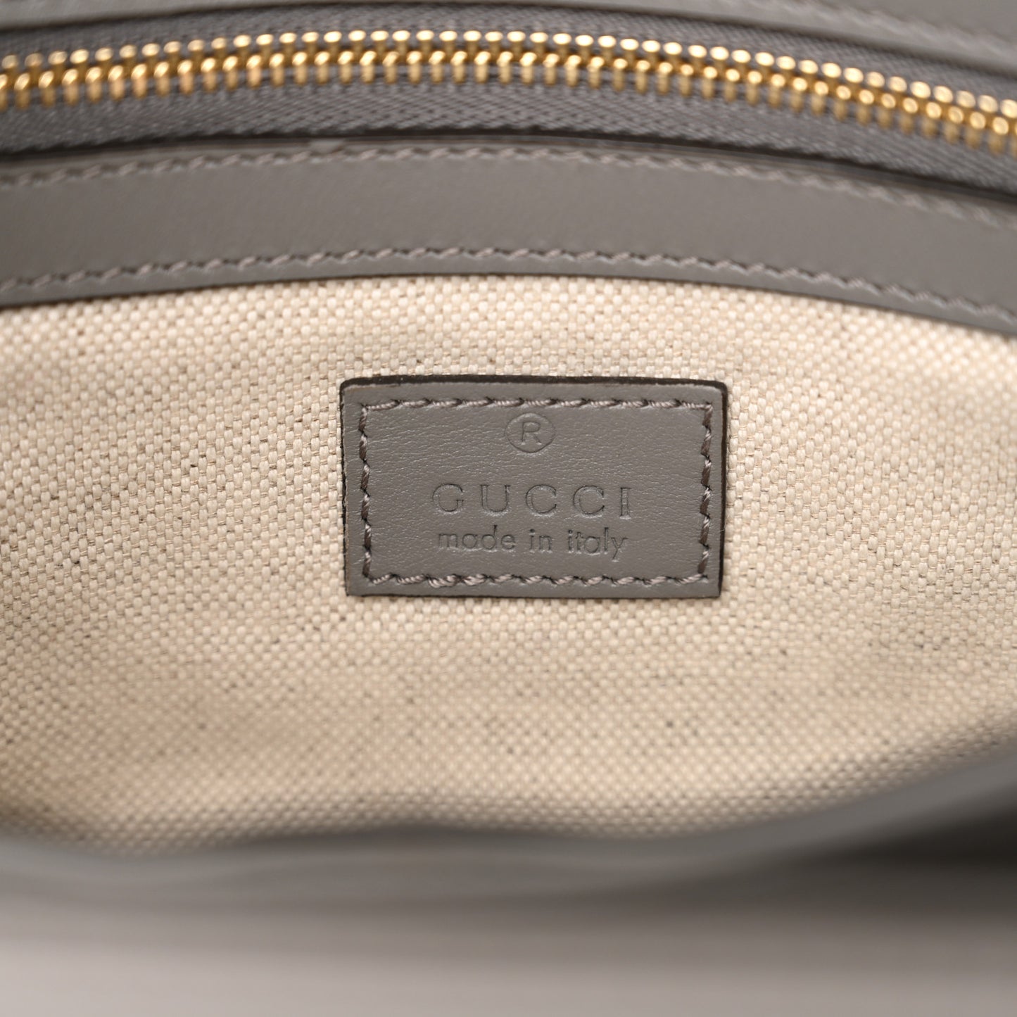 Calfskin GG Matelasse Small Flap Shoulder Bag Dusty Grey Natural