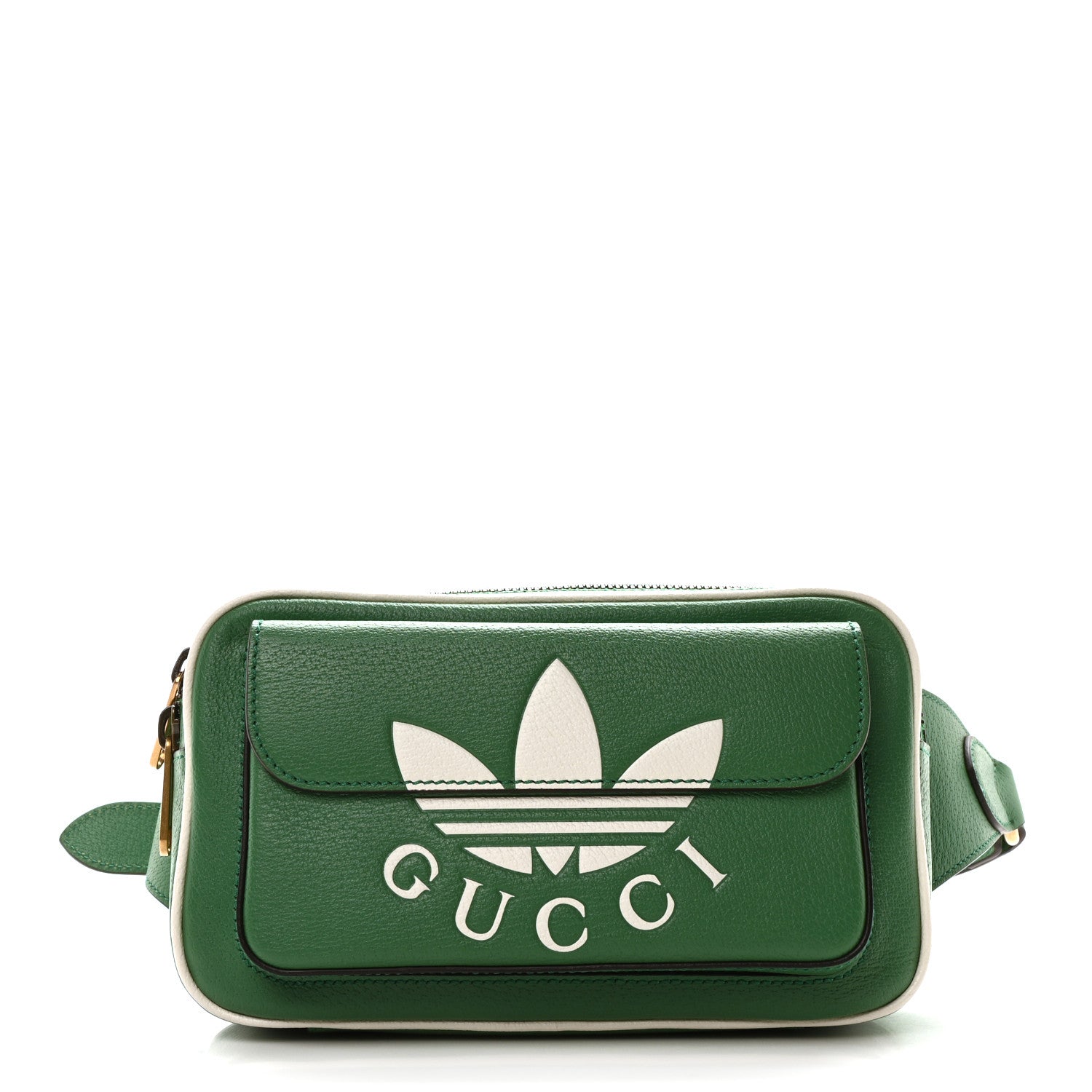Gucci X ADIDAS Textured Dollar Calfskin Belt Bag Green 1 of 10