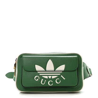 Gucci X ADIDAS Textured Dollar Calfskin Belt Bag Green 1 of 10