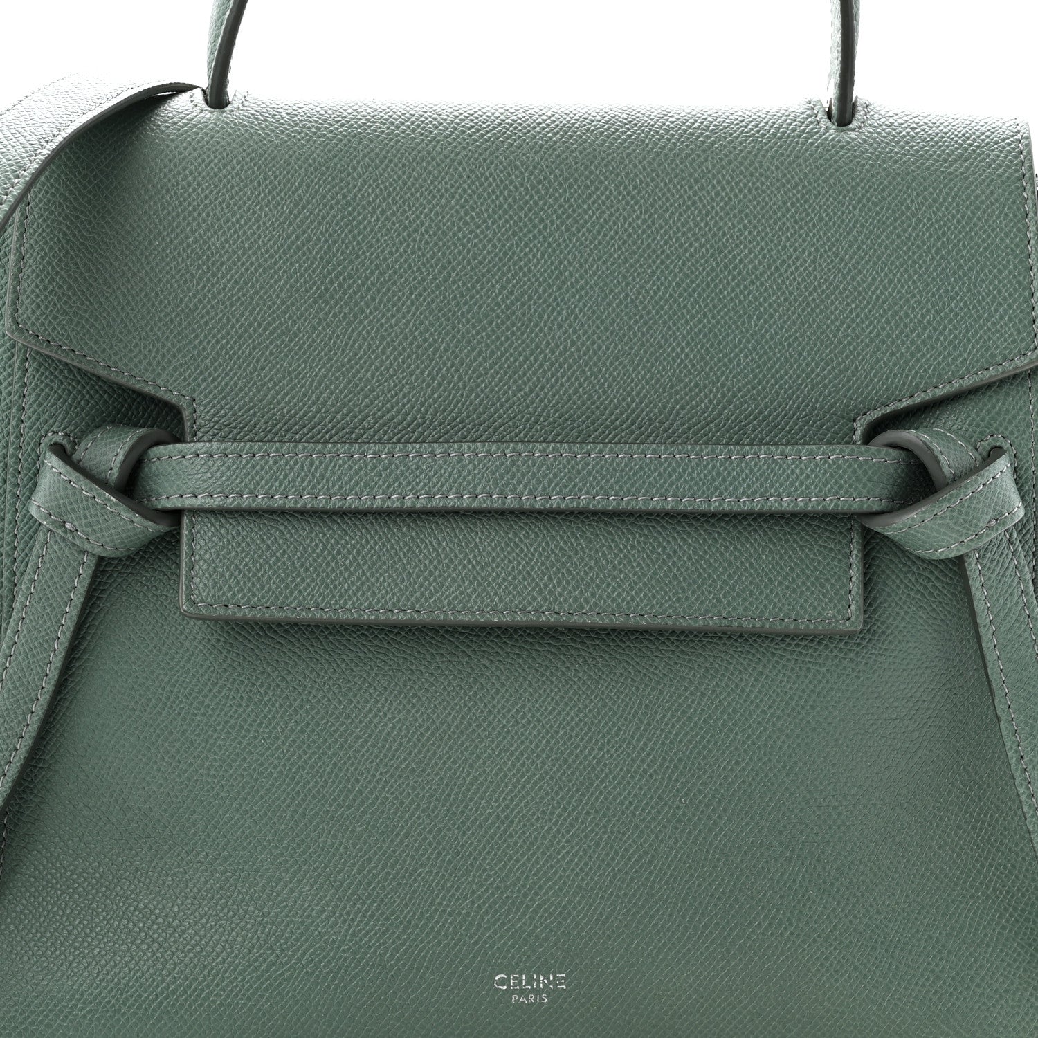 Celine Grained Calfskin Micro Belt Bag Celadon 9 of 12