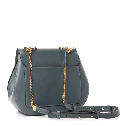 Chloe Suede Smooth Calfskin Drew Shoulder Bag Cloudy Blue 3 of 11