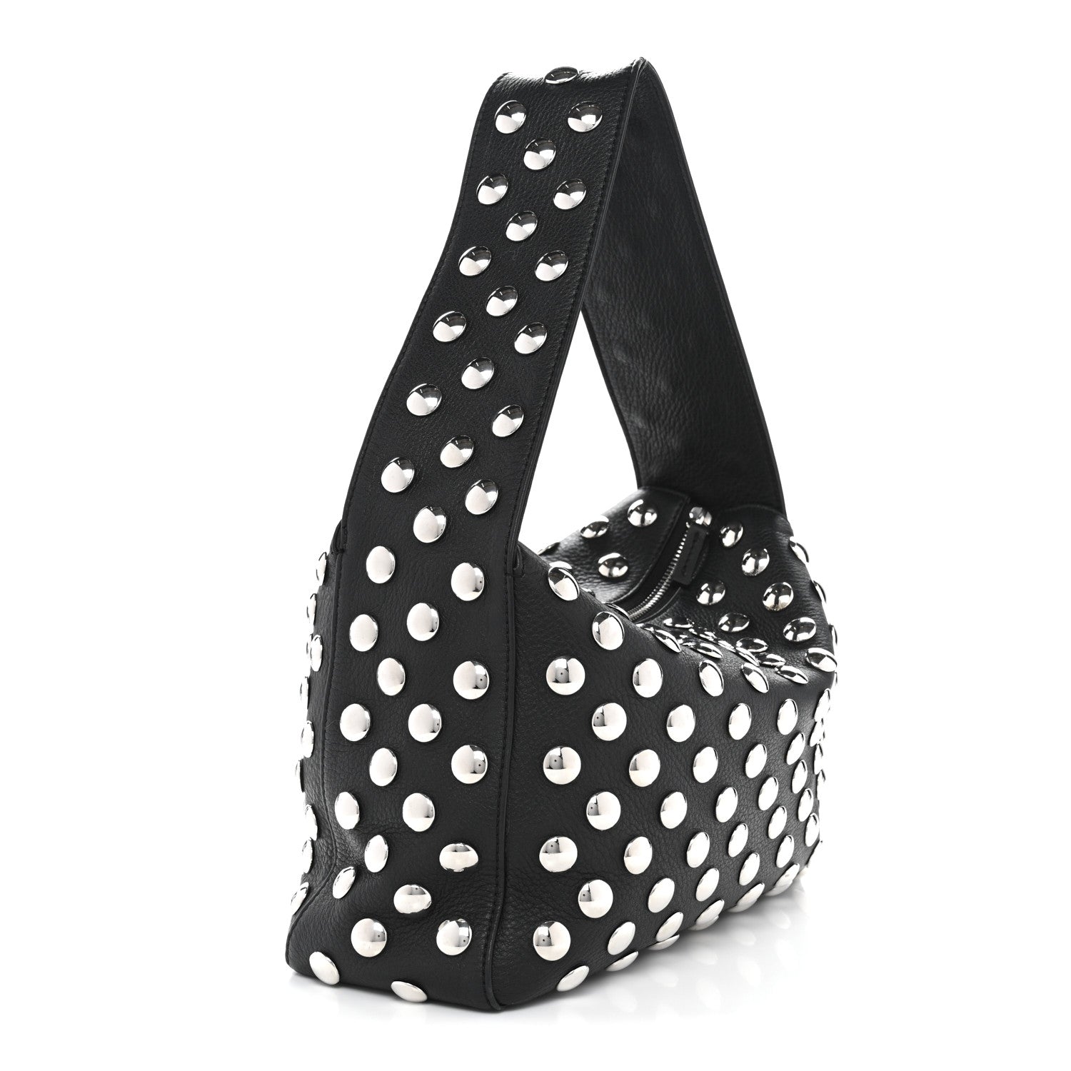 Khaite Pebbled Sport Calfskin Studded Elena Black 2 of 8