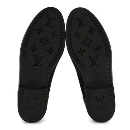 Louis Vuitton Rubber Embossed Monogram Drops High Rain Boots 36 Black 5 of 7
