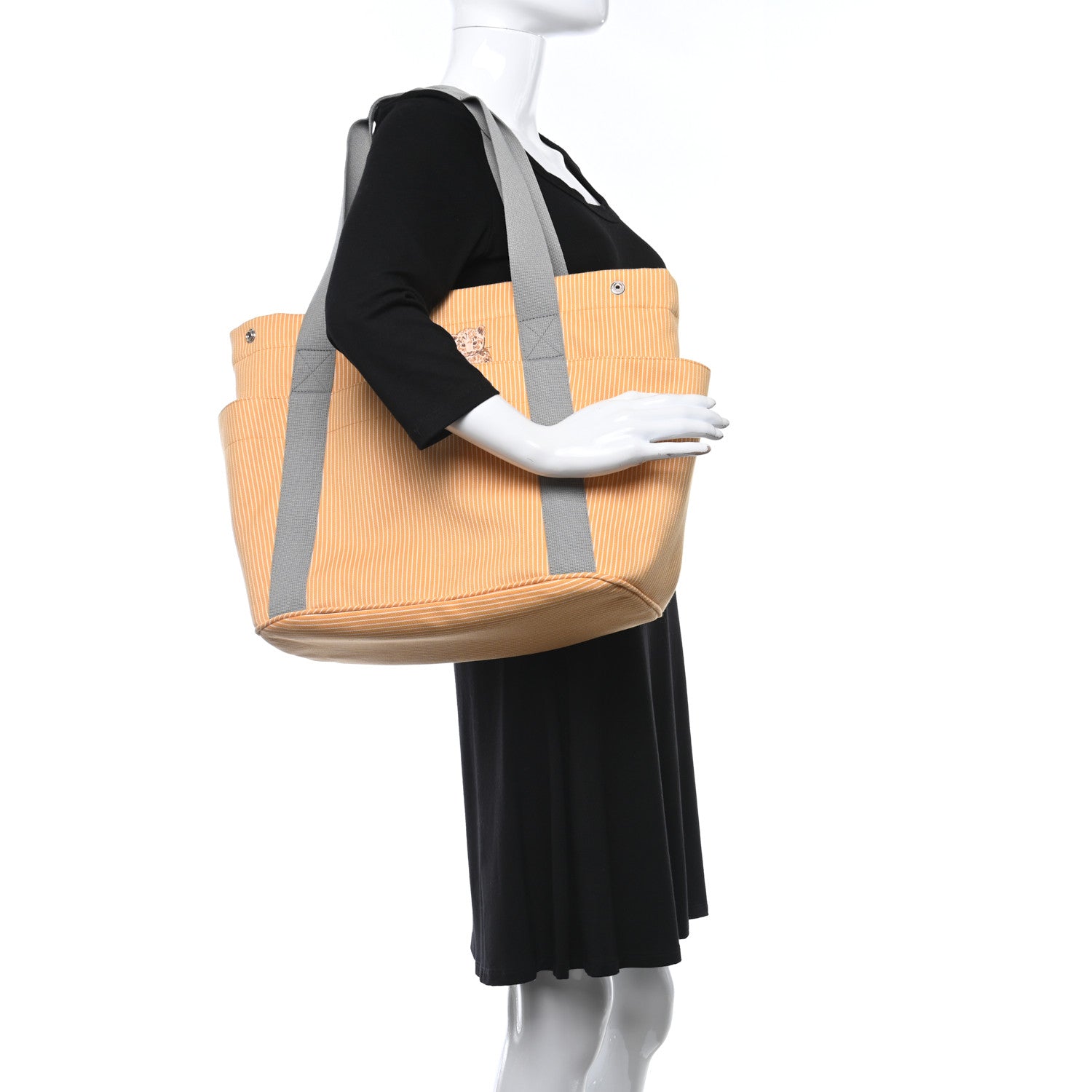 Hermes Cotton Canvas Passe-Passe Nappy Tote Bag Miel 2 of 9