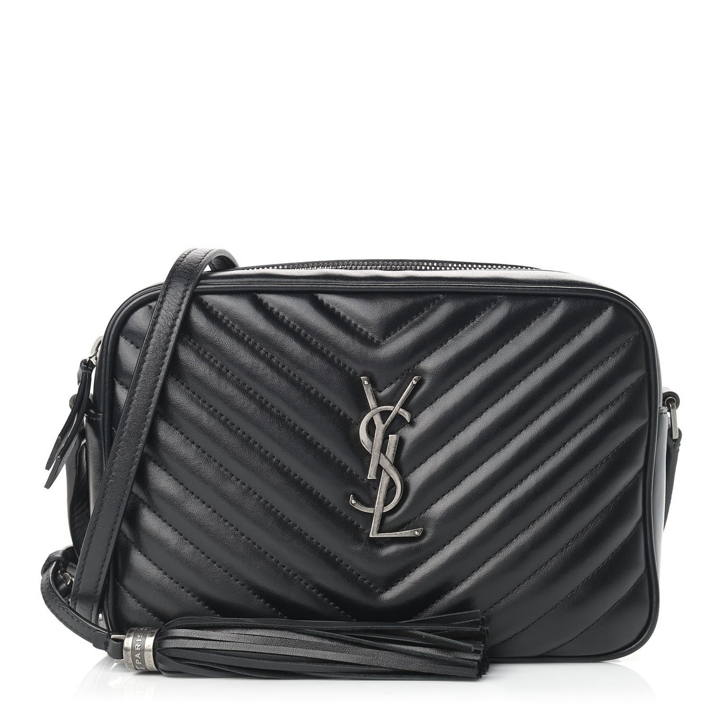 Calfskin Matelasse Monogram Lou Camera Bag Black