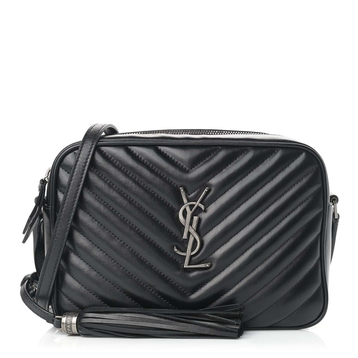 Saint Laurent Calfskin Matelasse Monogram Lou Camera Bag Black 1 of 10