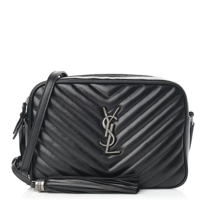 Saint Laurent Calfskin Matelasse Monogram Lou Camera Bag Black 1 of 10