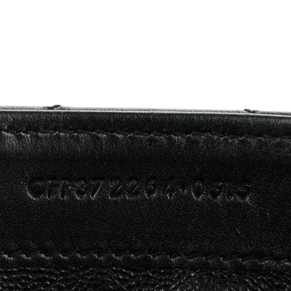 Saint Laurent Calfskin Matelasse Chevron Monogram Flap Wallet Black 8 of 8