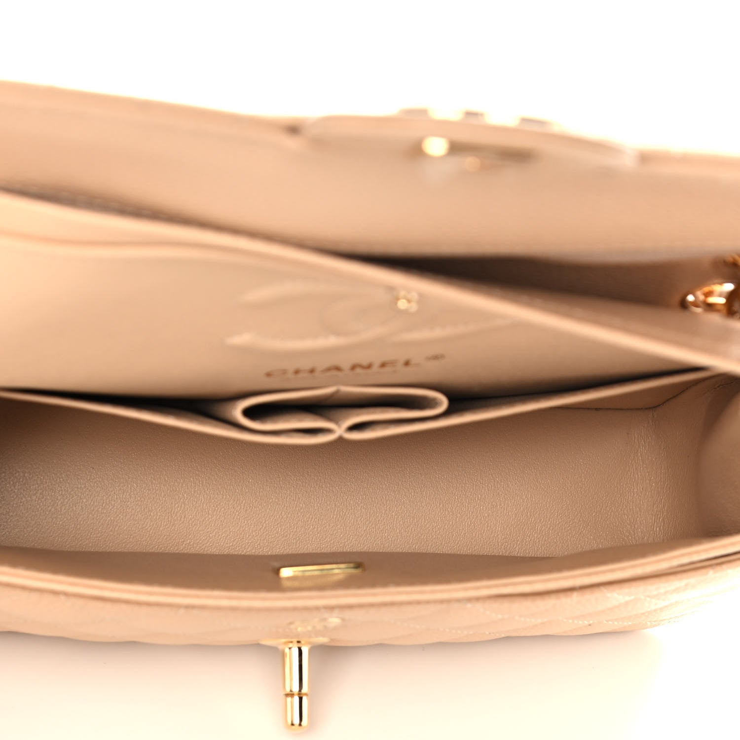 Chanel Caviar Quilted Small Double Flap Beige 5 of 12