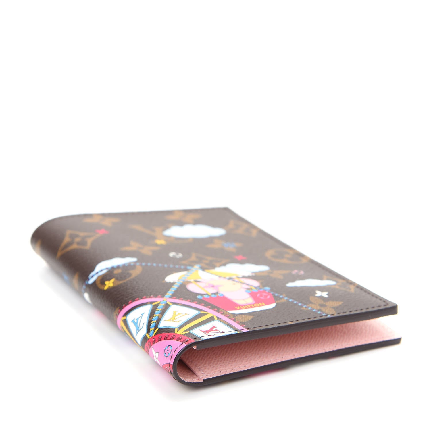 Louis Vuitton Monogram 2020 Christmas Animation Big Wheel Passport Cover Rose Ballerine 3 of 7