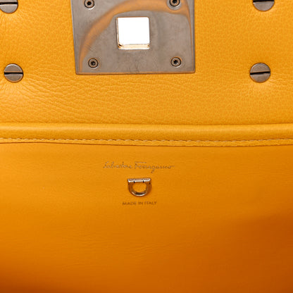 Salvatore Ferragamo Calfskin The Studio Bag Sunshine 6 of 11