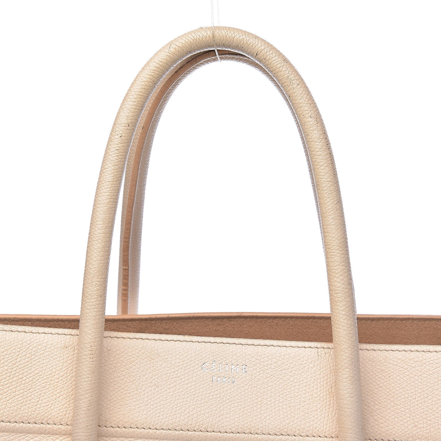Celine Grained Calfskin Medium Phantom Luggage Cream 13 of 39