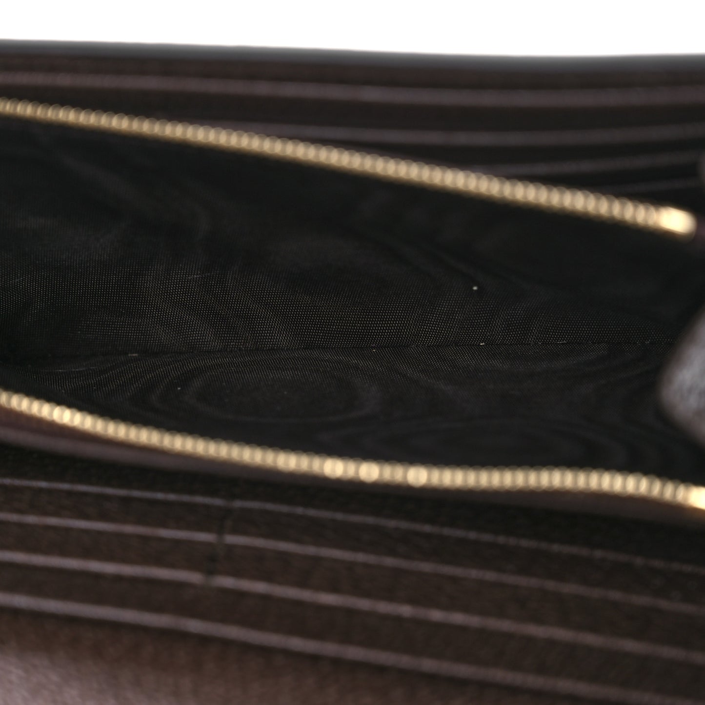 GG Supreme Monogram Textured Dollar Calfskin Blondie Continental Chain Wallet Beige Ebony New Acero