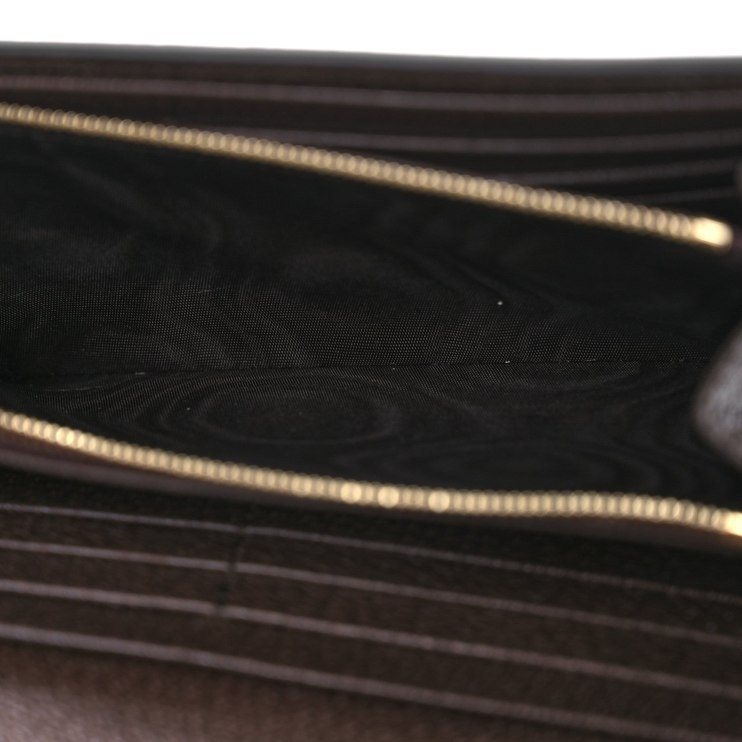 Gucci GG Supreme Monogram Textured Dollar Calfskin Blondie Continental Chain Wallet Beige Ebony New Acero 6 of 14