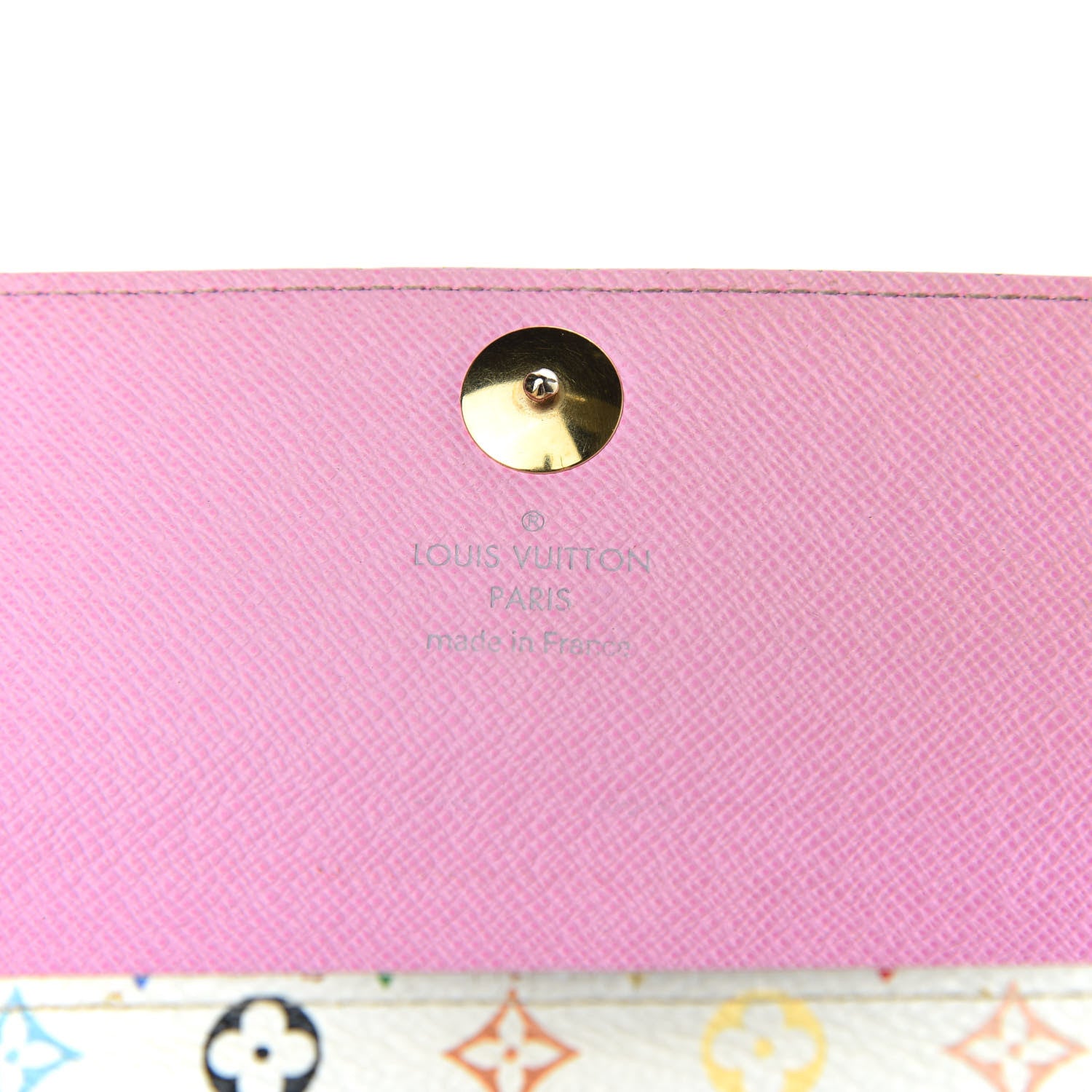 Louis Vuitton Monogram Multicolor Sarah Wallet White Litchi 8 of 9