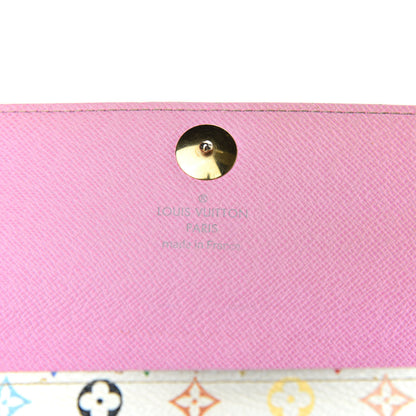 Louis Vuitton Monogram Multicolor Sarah Wallet White Litchi 8 of 9