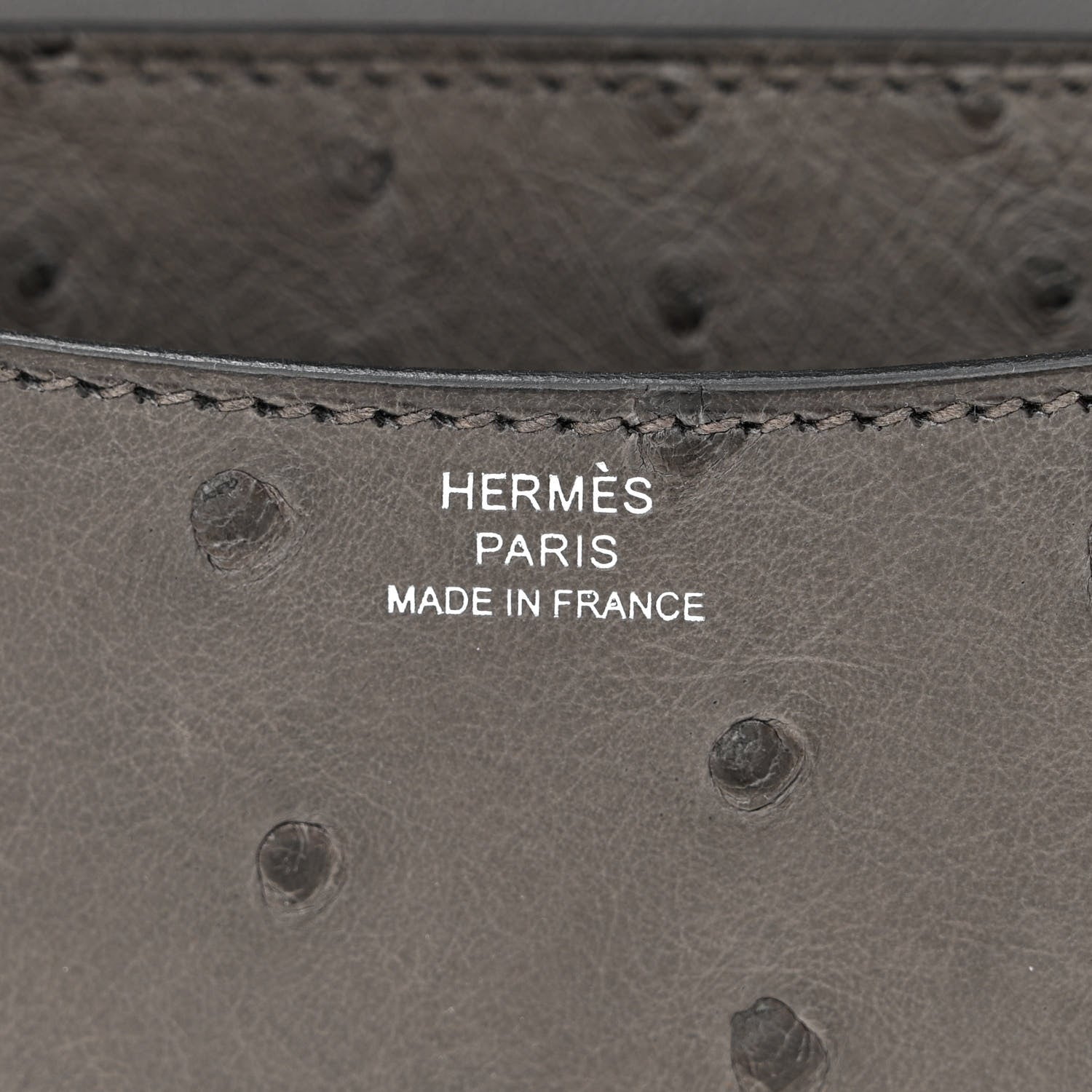 Hermes Ostrich Constance 18 Graphite 6 of 11