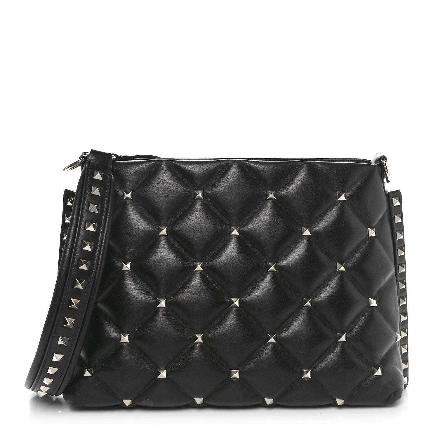 Valentino Garavani Nappa Candystud Shoulder Bag Black 1 of 9