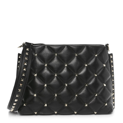Valentino Garavani Nappa Candystud Shoulder Bag Black 1 of 9