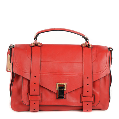 Proenza Schouler Calfskin Medium Double Sided PS1 Satchel Poppy Chianti 1 of 11