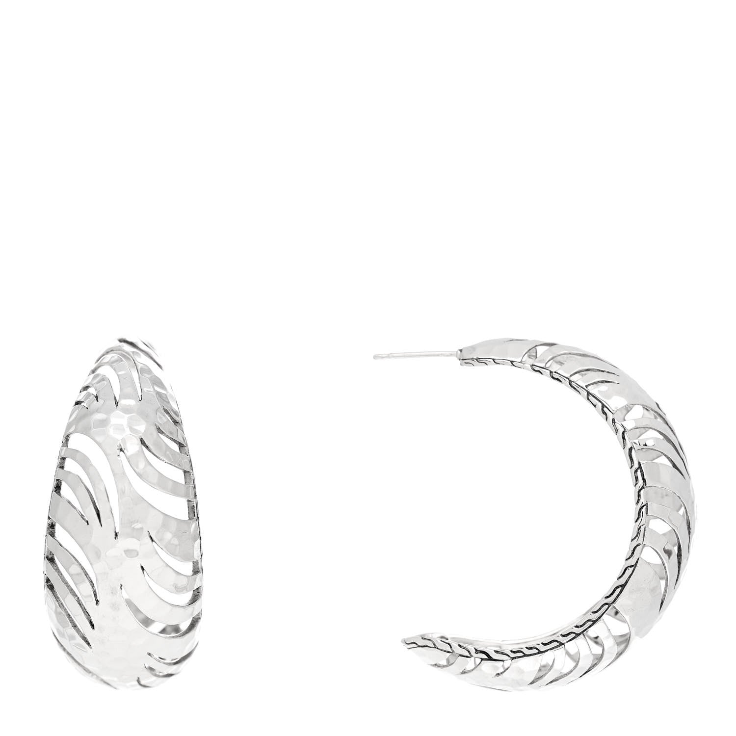 John Hardy Sterling Silver Macan Hoop Earrings 1 of 4