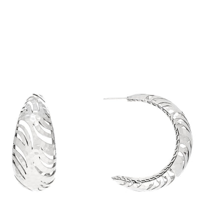 John Hardy Sterling Silver Macan Hoop Earrings 1 of 4