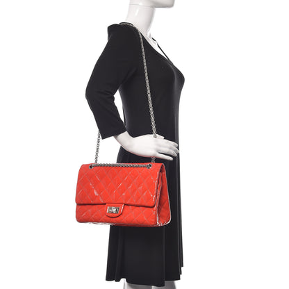 Chanel Distressed Patent Quilted 2.55 Reissue 227 Flap Red 2 of 14