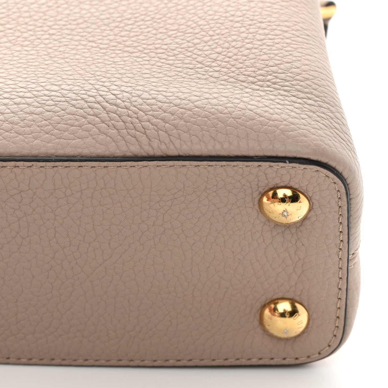 Louis Vuitton Taurillon Capucines BB Galet 10 of 12