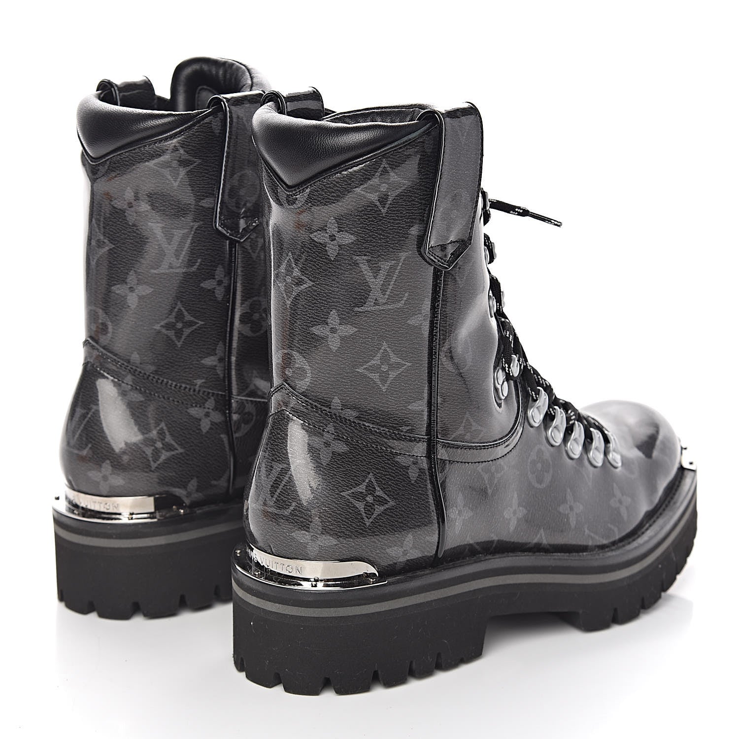 Louis Vuitton Monogram Eclipse Glaze Mens Outland Ankle Boots 8 4 of 8