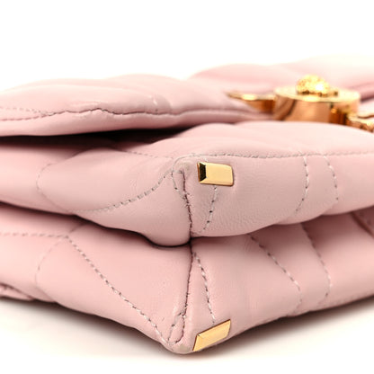 Versace Lambskin Quilted Mini Kleio Crossbody Bag Light Pink 10 of 11