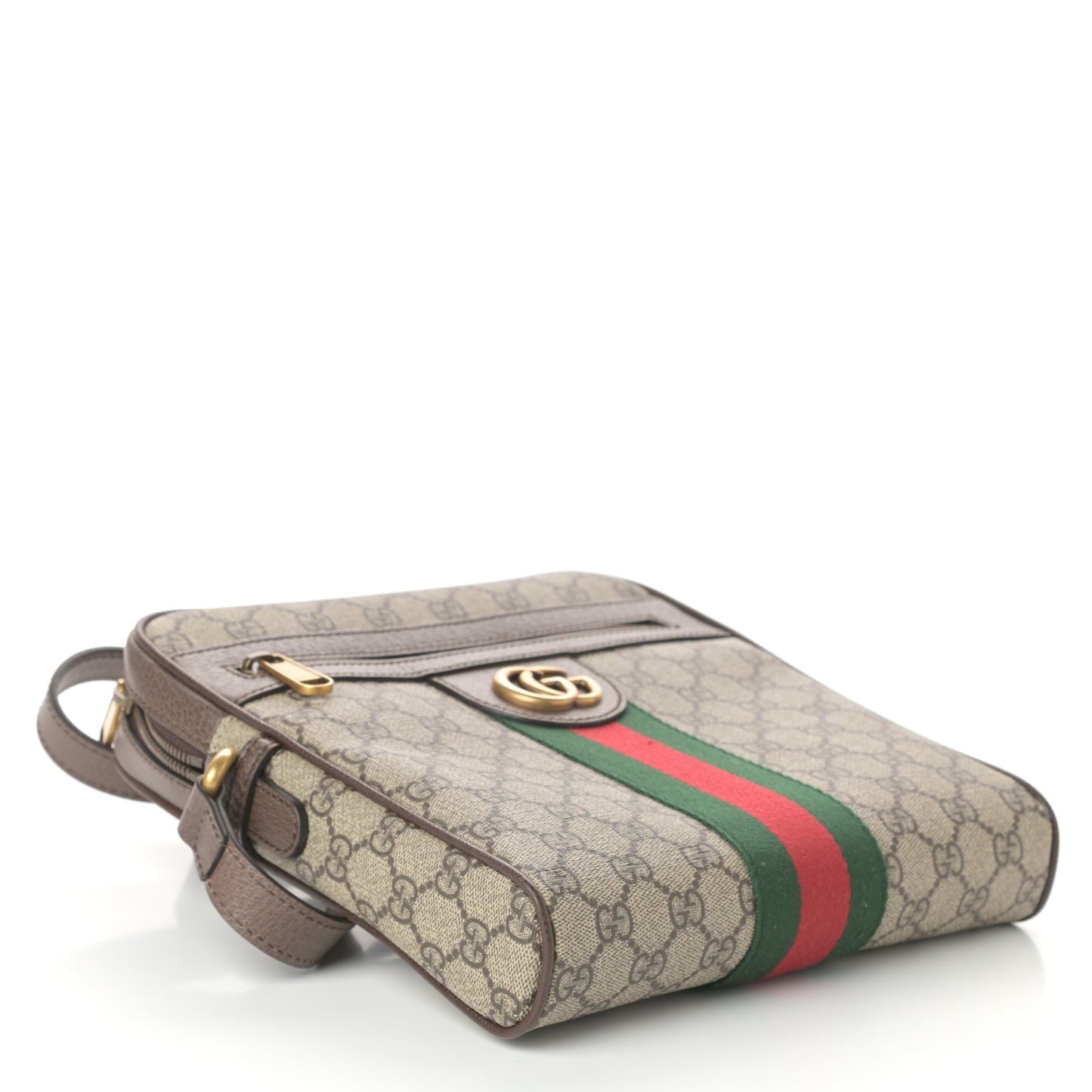 GG Supreme Monogram Web Small Ophidia Messenger Bag Brown
