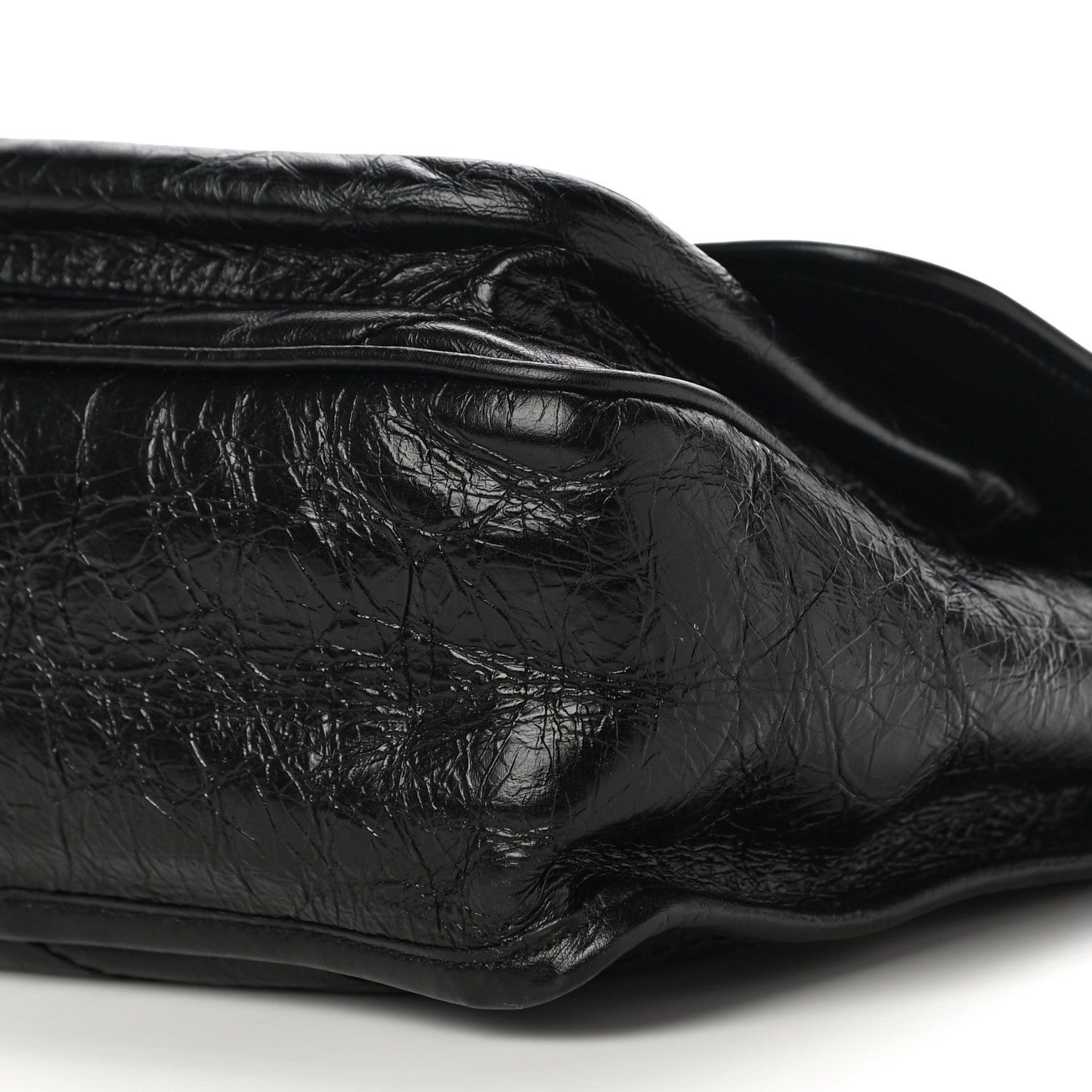 Saint Laurent Crinkled Calfskin Matelasse Monogram Medium Niki Chain Satchel Black 8 of 15