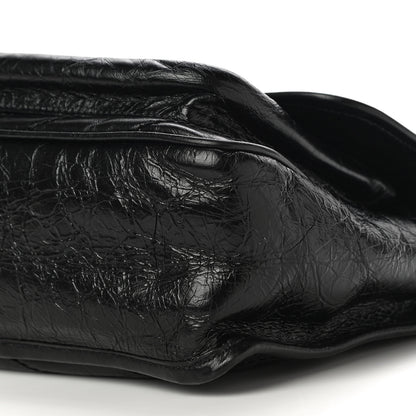Saint Laurent Crinkled Calfskin Matelasse Monogram Medium Niki Chain Satchel Black 8 of 15