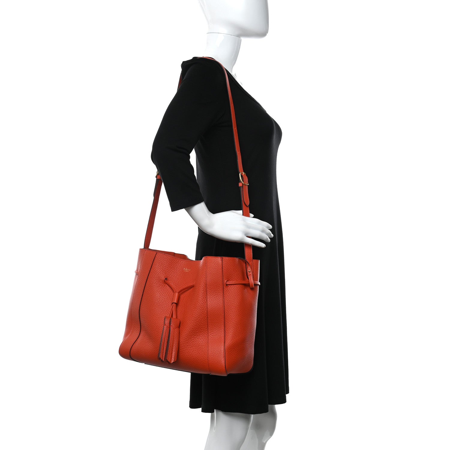 Mulberry Heavy Grain Calfskin Small Millie Tote Hibiscus 2 of 12