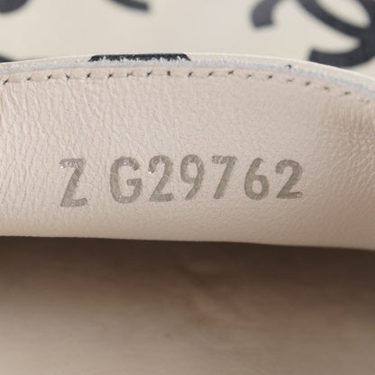 Chanel Lambskin Printed CC Espadrilles 38 White Black 7 of 10