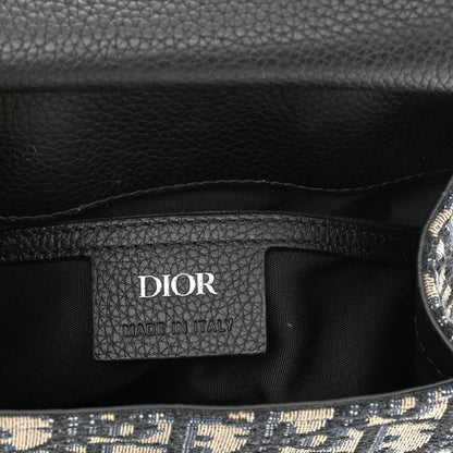 Christian Dior HOMME Oblique Calfskin Mens Mini Saddle Backpack Navy Blue 7 of 11