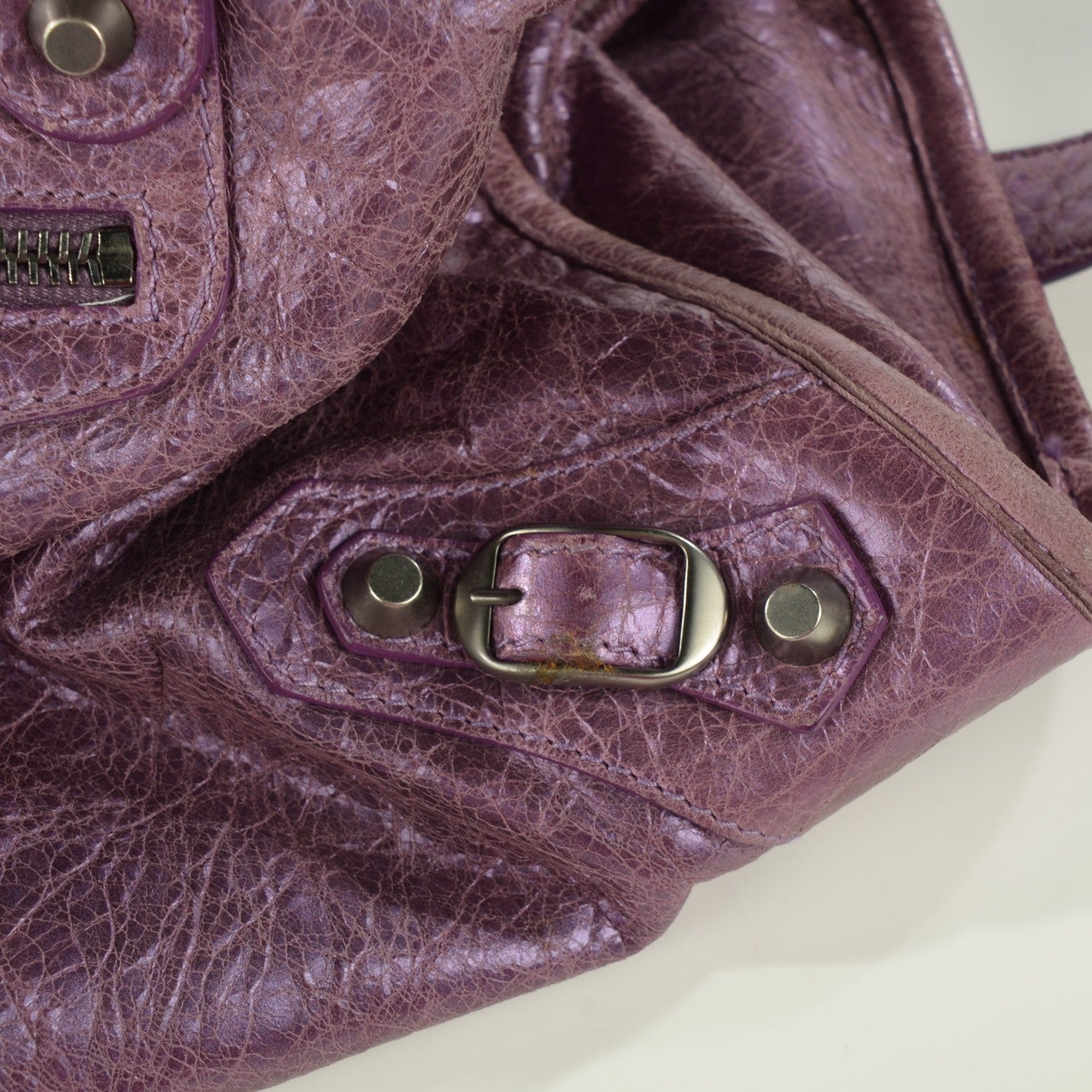 Balenciaga Metallic Agneau Classic Hardware City Purple 13 of 14