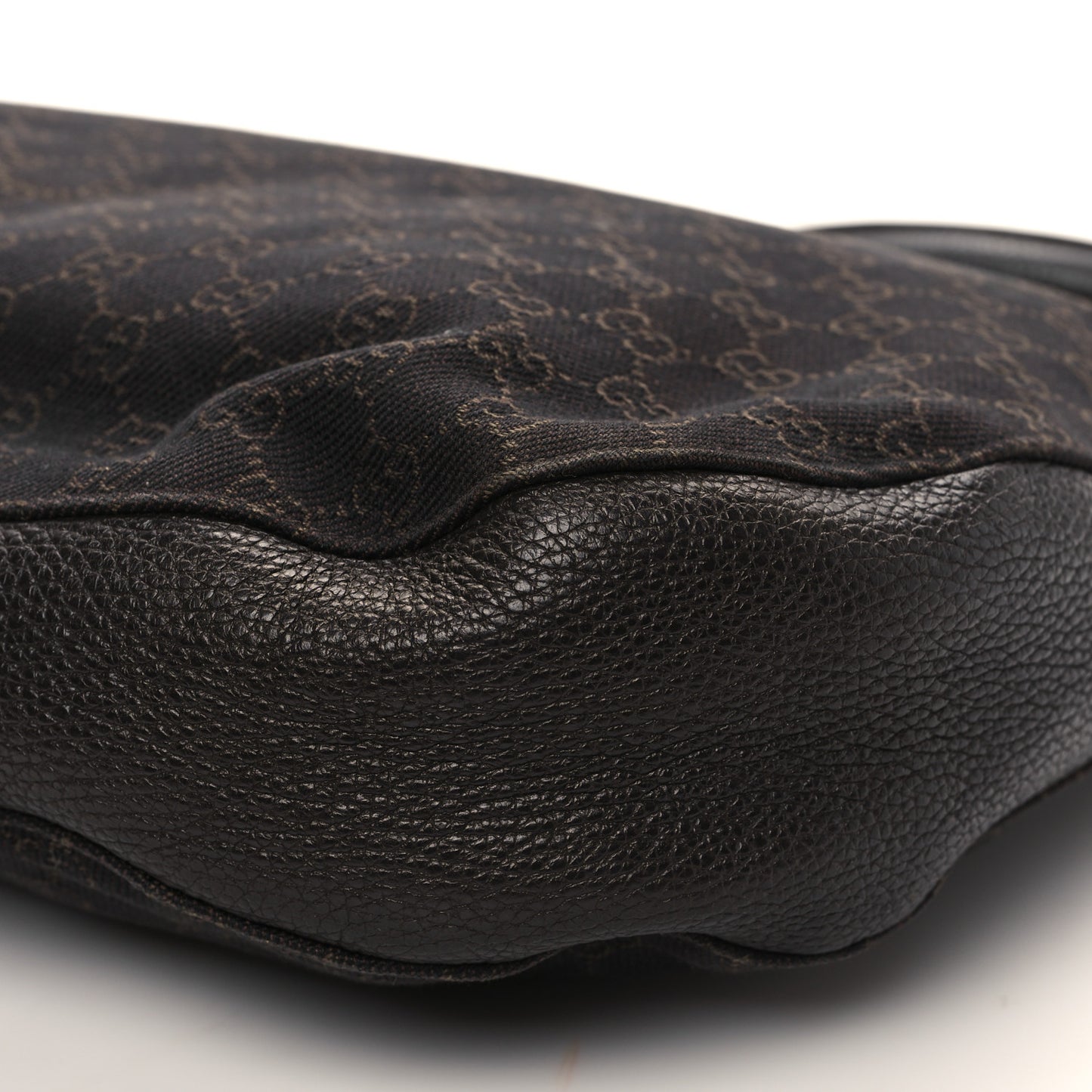 Monogram Calfskin Horsebit Classic Ring Hobo Dark Brown