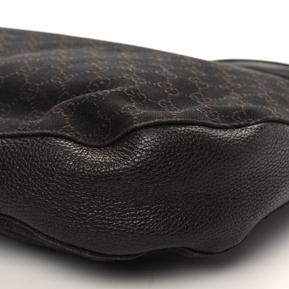 Gucci Monogram Calfskin Horsebit Classic Ring Hobo Dark Brown 10 of 11