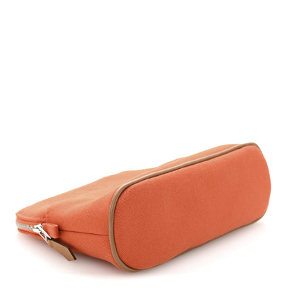 Hermes Cotton Canvas Mini Bolide Travel Cosmetic Pouch Feu 4 of 7