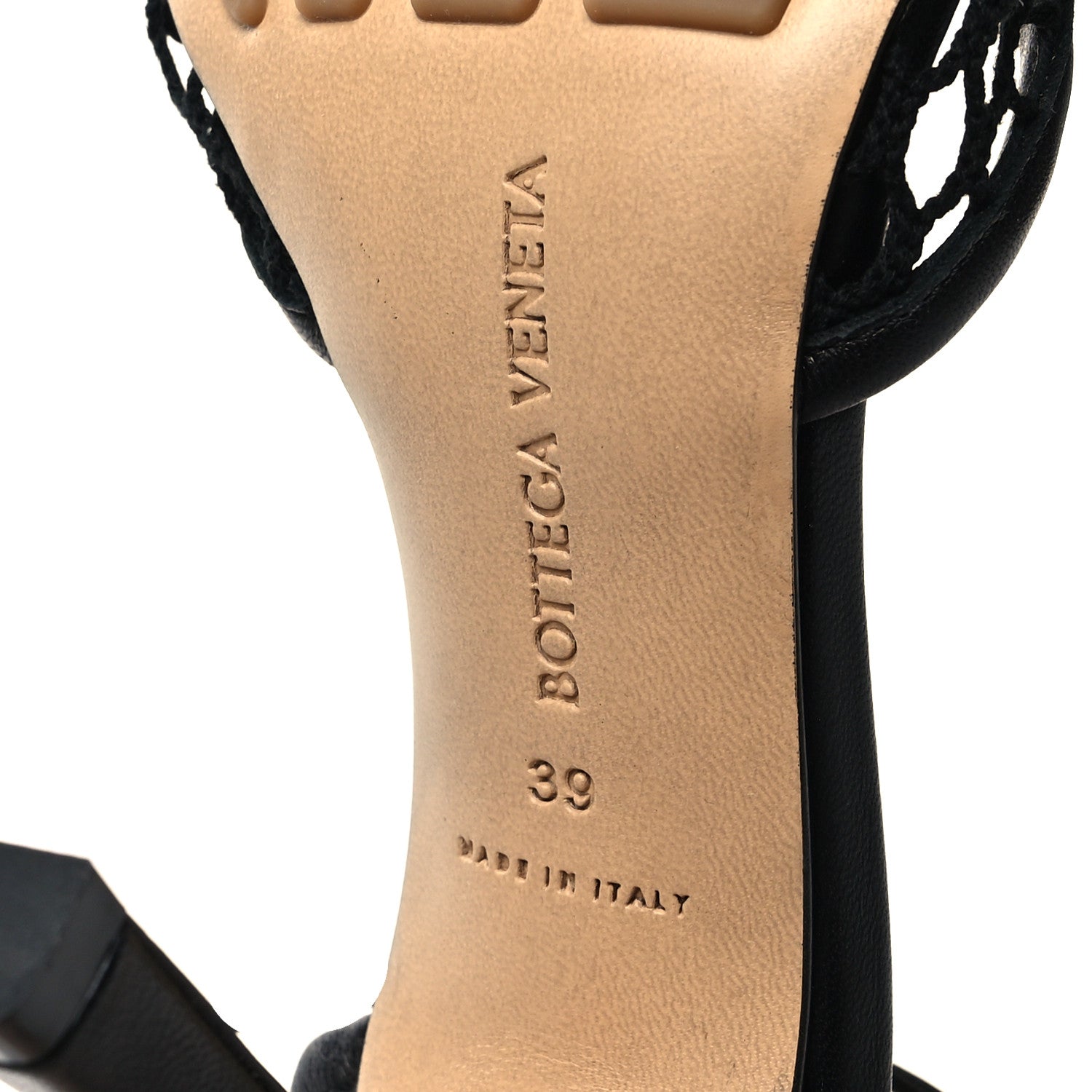 Bottega Veneta Mesh Nappa Stretch Ankle Tie 90mm Sandals 39 Black 6 of 8