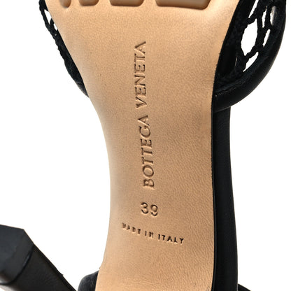 Bottega Veneta Mesh Nappa Stretch Ankle Tie 90mm Sandals 39 Black 6 of 8