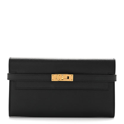 Hermes Epsom Kelly Longue Wallet Black 1 of 11