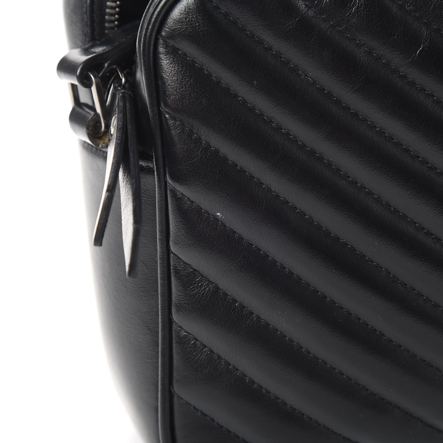 Saint Laurent Calfskin Matelasse Monogram Lou Camera Bag Black 13 of 14