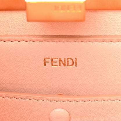 Fendi Vitello King Luxor Shiny Nappa Medium Peekaboo I SEE U East West Satchel Limone Light Rose 6 of 9