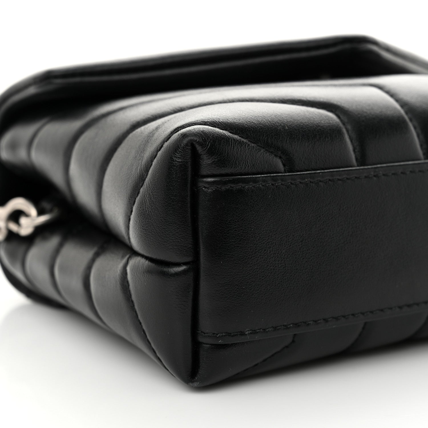 Saint Laurent Calfskin Y Quilted Monogram Toy Loulou Crossbody Bag Black 9 of 11