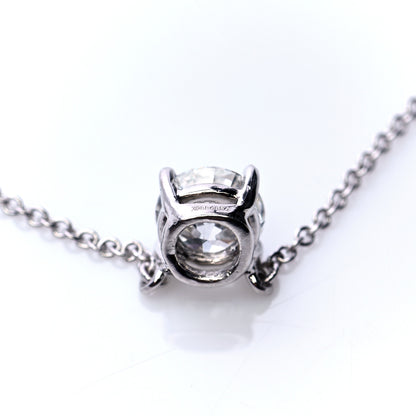 Tiffany Platinum Diamond .74ct Solitaire Pendant Necklace 5 of 8