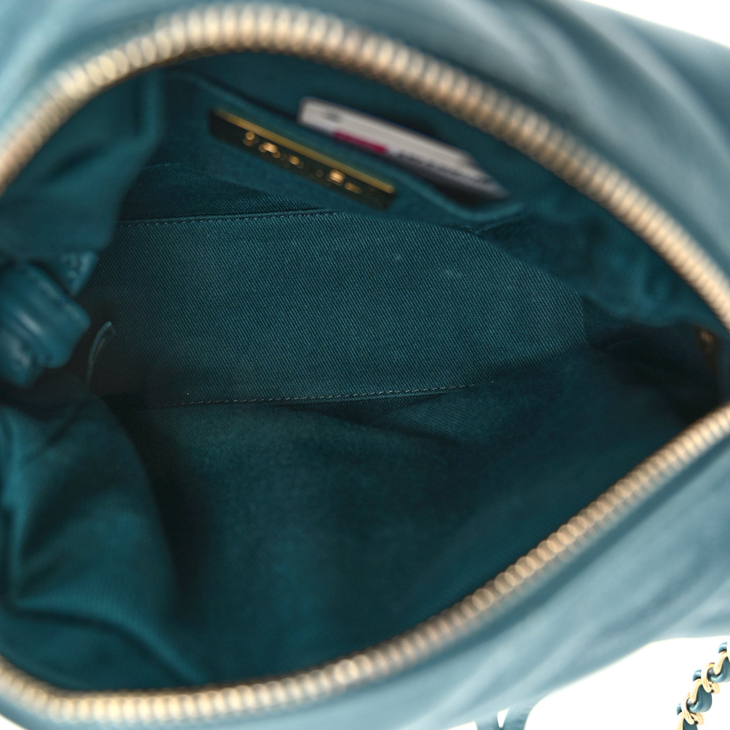 Chanel Lambskin Quilted Small Bowling Bag Turquoise 4 of 9