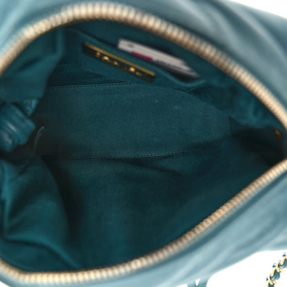 Chanel Lambskin Quilted Small Bowling Bag Turquoise 4 of 9